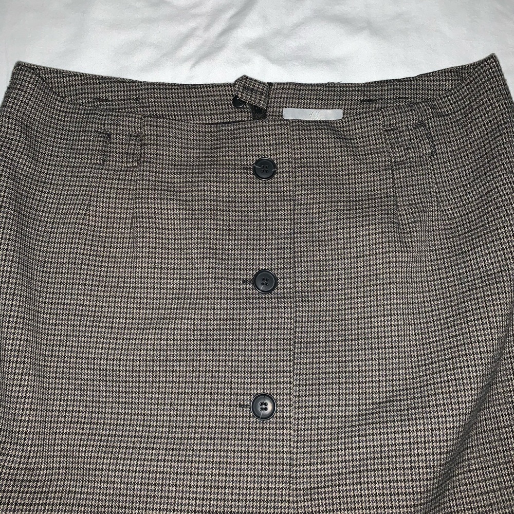 BROWN PATTERNED SKIRT